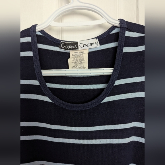 Women's (Size Small) Blue Striped Racerback Dress - Picture 2 of 9